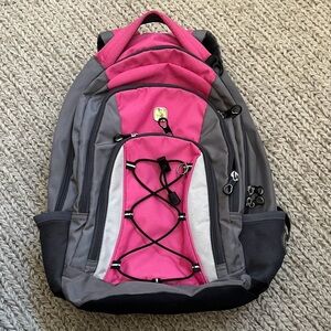 SwissGear Backpack Hot Pink Gray Black